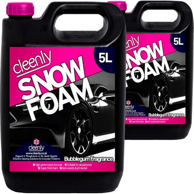 Cleenly Bubblegum Snow FoamHigh Performance Formula With Super Thick FoamNon Caustic & Ph Neutral 10L from B&Q