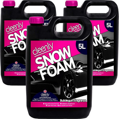 Cleenly Bubblegum Snow FoamHigh Performance Formula With Super Thick FoamNon Caustic & Ph Neutral 15L from B&Q