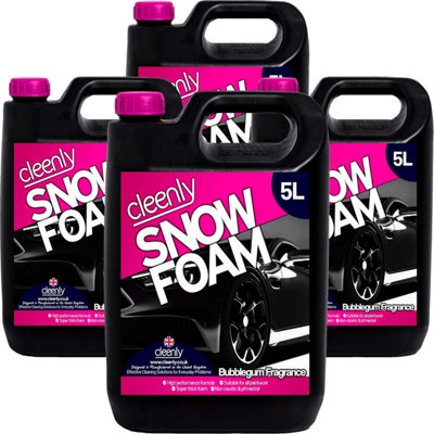 Cleenly Bubblegum Snow FoamHigh Performance Formula With Super Thick FoamNon Caustic & Ph Neutral 20L from B&Q