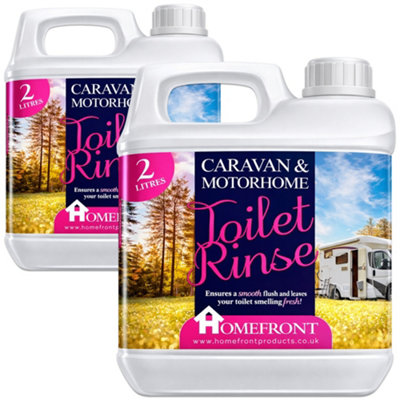 Homefront Caravan And Motorhome Pink Toilet Chemical Rinse Solution Fluid Cleaner Eco-Friendly Formaldehyde Free 4L from B&Q
