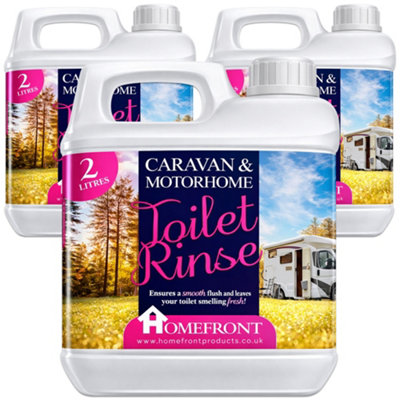 B&Q -  Caravan And Motorhome Pink Toilet Chemical Rinse Solution Fluid Cleaner Eco-Friendly Formaldehyde Free 6L