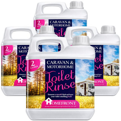 B&Q -  Caravan And Motorhome Pink Toilet Chemical Rinse Solution Fluid Cleaner Eco-Friendly Formaldehyde Free 8L