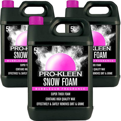 Pro-Kleen Snow FoamProduces Thick Foam To Remove DirtGrimeGrease And More 15L Bubblegum from B&Q