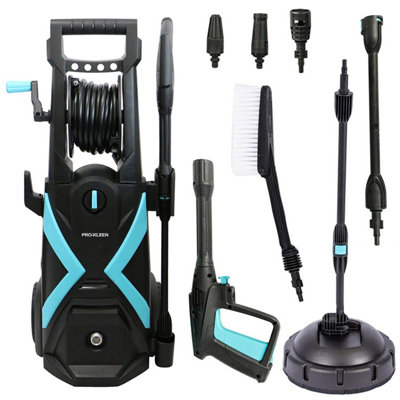 Pro-Kleen Jet Power Pressure Washer, 165 Bar, 2.2Kw With 8M Hose, Patio Cleaner And Brush