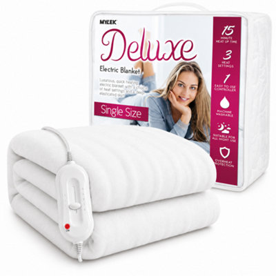 Mylek Electric Blanket Single Fully Heated Mattress Cover Underblanket With Elasticated Skirt