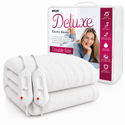 Mylek Electric Blanket Double Fully Heated Mattress Cover Underblanket With Elasticated Skirt