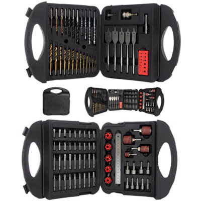 Mylek Drill Bit Set 118 Piece Diy Hss Titanium For SteelMetalWoodPlasticScrewdriver from B&Q