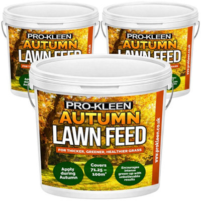 Pro-Kleen Autumn Lawn Feed Fertiliser Encourages Grass Green Up & Prevents Lawn Disease Covers Up To 300M2 7.5Kg from B&Q