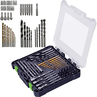 Mylek 50 Piece Drill Bit And Screwdriver Accessory Set