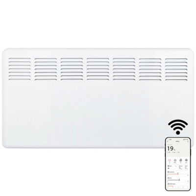 B&Q -  Panel Heater 2Kw Eco Smart Wifi App Radiator Electric Low Energy With Timer And Thermostat