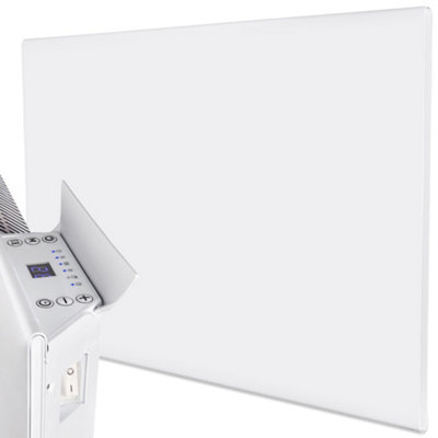 Mylek Wall Mounted Slimline White Panel Heater 1500W Daily And Weekly TimerDigital Thermostat from B&Q
