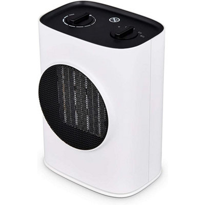 Mylek Fan Heater Oscillating 1.8Kw Ceramic Ptc 2 Heat Settings Produces Warm Air Adjustable Thermostat from B&Q