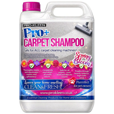 Pro-Kleen Carpet Cleaning Solution Upholstery Shampoo Spring Bloom Fragrance High Concentrate Cleaner from B&Q