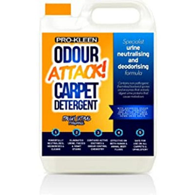 Pro-Kleen Odour Attack Pet Carpet Cleaner Shampoo Contains Active Enzymes To Digest Urine Proteins 5L from B&Q