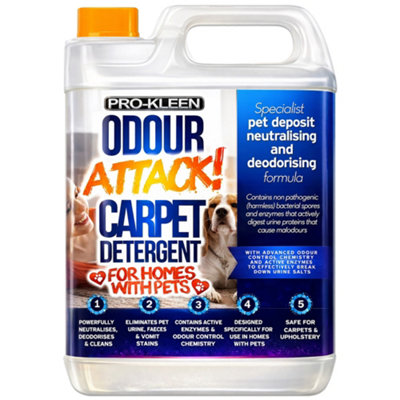 Pro-Kleen Odour Attack For Homes With Pets Carpet Cleaner Enzyme Shampoo (Fresh Citrus)Extreme Cleaner from B&Q