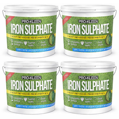 Pro-Kleen Iron Sulphate 10Kg Premium Ferrous Pure Lawn Tonic- Lawn Conditioner And Turf Hardener. Damp Grade from B&Q