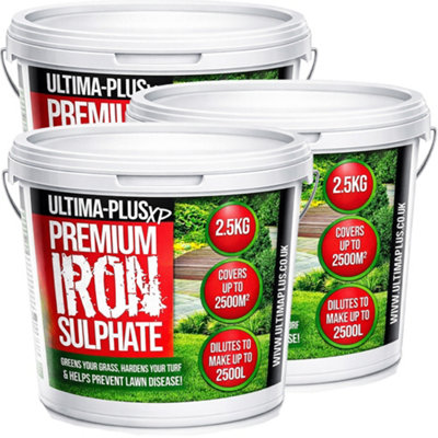 Ultima-Plus Xp Premium Iron SulphateGreens Grass And Hardens Turf Makes Up To 1000L & Covers Up To 1000M2(7.5Kg) from B&Q