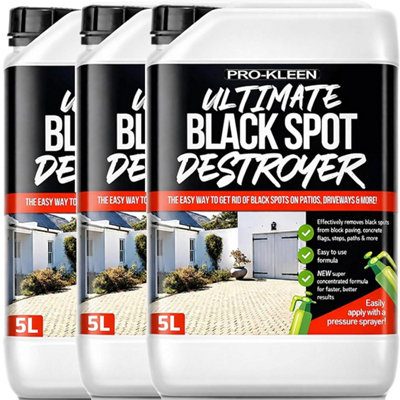 B&Q -  Ultimate Black Spot Remover Rapid Acting Patio Driveway Block Paving CleanerNo1 Fast Acting Solution 15L