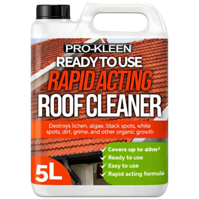 Pro-Kleen Rapid Acting Roof CleanerRemoves DirtGrimeLichenBlack Spots And MoreEasy And Ready To Use Formula (5 Litres)