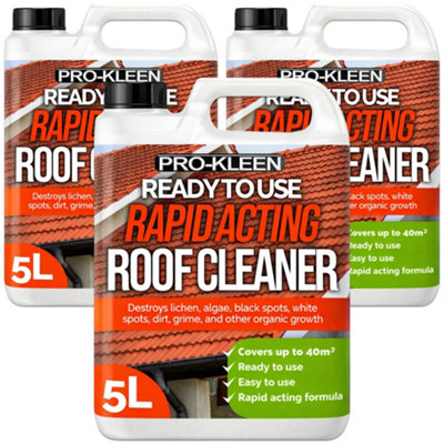 Pro-Kleen Rapid Acting Roof CleanerRemoves DirtGrimeLichenBlack Spots And MoreEasy And Ready To Use Formula (15L)