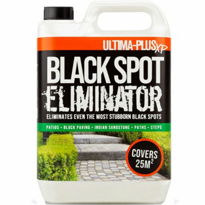 Ultima-Plus Black Spot Eliminator Rapid Acting Patio Driveway Block Paving CleanerRemoves Black Spots Quickly And Easily 5L