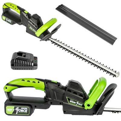 Mylek Cordless Hedge Trimmer 20V Electric Cutter 51Cm Cutting Length Lightweight 4000Mah Lithium-Ion Battery Fast Charge from B&Q