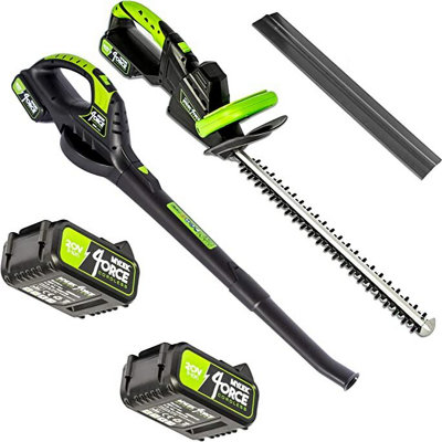 Mylek Cordless Leaf Blower & Hedge Trimmer With 2 X 20V Li-Ion 4000Mah Batterys And Fast Charger from B&Q