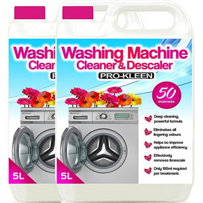 Pro-Kleen Washing Machine Cleaner And Descaler50 TreatmentsRemoves Smells Caused By MouldMildew & Damp & Grease 10L from B&Q