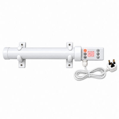 Mylek Unisex White Tubular Heater With Built In Digital Timer 60W In - Image 4