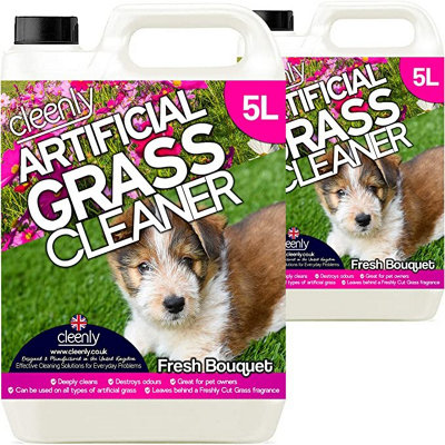 Cleenly Artificial Grass Cleaner For DogsEliminates Pet Urine Stains And OdoursFresh Bouquet Fragrance (10 Litres) from B&Q
