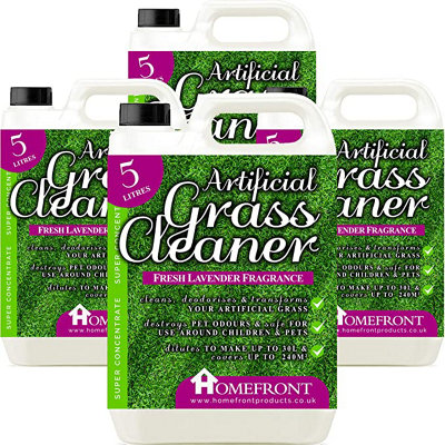 Homefront Artificial Grass CleanerCleans And Sanitises Artificial Grass To Remove GermsStainsOdours& Urine Lavender 20L from B&Q