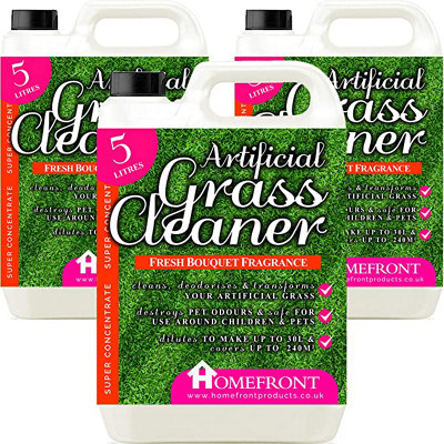 Homefront Artificial Grass CleanerCleans And Sanitises Artificial Grass To Remove GermsStainsOdours& Urine. Bouquet 15L from B&Q