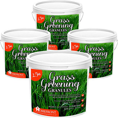Homefront Grass Greening Granules Lawn FertiliserStrengthensGreens And Creates Healthier Grass 10Kg from B&Q
