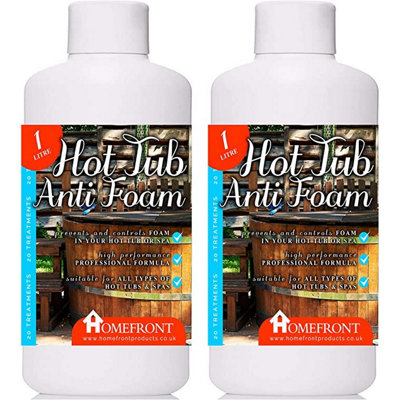 Homefront Anti FoamRemoves Surface Foam From Hot TubSpa And Whirlpool WaterSuitable For All Hot Tubs 2L from B&Q
