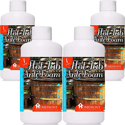 Homefront Anti FoamRemoves Surface Foam From Hot TubSpa And Whirlpool WaterSuitable For All Hot Tubs 4L from B&Q