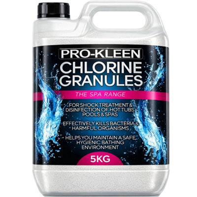 Pro-Kleen Fast Dissolving Stabilised Chlorine GranulesSanitises Pool Water To Remove Germs And Bacteria 5Kg from B&Q
