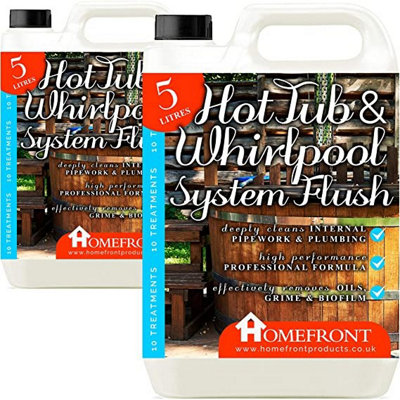 Homefront Hot Tub & Whirlpool System FlushRemoves DirtGrime And Odour From Internal Pipework 10L from B&Q