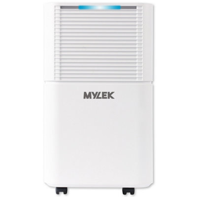 MYLEK Dehumidifier 12L/day, Humidity Sensor, Continuous Drainage Option, Drying Clothes, Damp Rooms, Mould