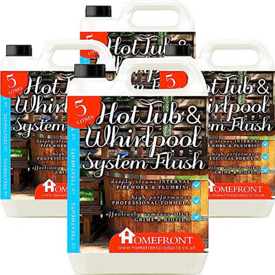 Homefront Hot Tub & Whirlpool System FlushRemoves DirtGrime And Odour From Internal Pipework 20L from B&Q