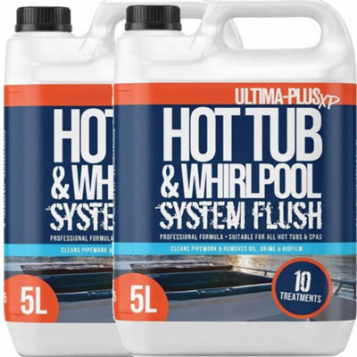 Ultima-Plus Xp Hot Tub And Whirlpool System FlushDeeply Cleans To Remove DirtBacteria & Grime From Pipework 10L from B&Q