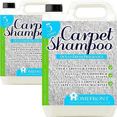 Homefront Carpet ShampooDeeply Cleans Carpets To Remove Stains And Odours Ocean Fragrance 10L from B&Q
