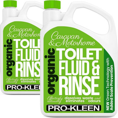 Pro-Kleen Organic Caravan Toilet Chemical Fluid Rinse Green Solution Cleaner 4L For Caravan And Motorhomes from B&Q