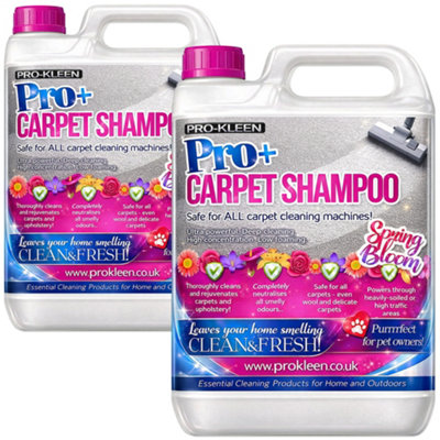 Pro-Kleen Carpet Cleaning Solution Upholstery Shampoo Spring Bloom Fragrance High Concentrate Cleaner 10L
