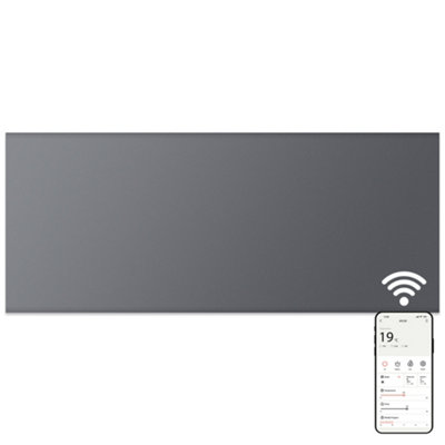 Mylek Panel Space Heater 2Kw Eco Smart Wifi App Radiator Electric Slim Low Energy Ipx4 Rated