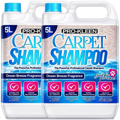 Pro-Kleen Professional Carpet & Upholstery Shampoo Ocean Fresh Fragrance 10L High Concentrate Cleaning Solution from B&Q