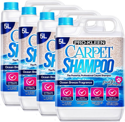 Pro-Kleen Professional Carpet & Upholstery Shampoo Ocean Fresh Fragrance 20L High Concentrate Cleaning Solution from B&Q