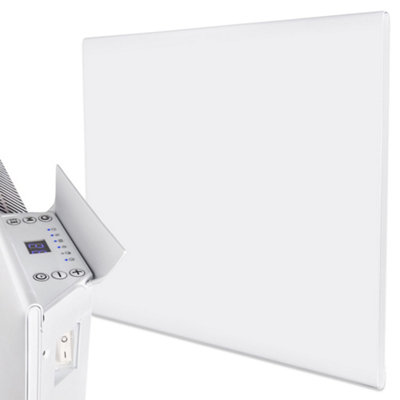 Mylek Wall Mounted Slimline White Panel Heater 500W Daily And Weekly TimerDigital Thermostat from B&Q