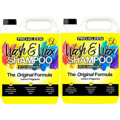 Pro-Kleen 10 Litres Carnauba Wash And Wax Shampoo (YellowLemon Fragrance) from B&Q