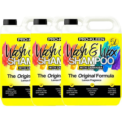 Pro-Kleen 15 Litres Carnauba Wash And Wax Shampoo (YellowLemon Fragrance) from B&Q