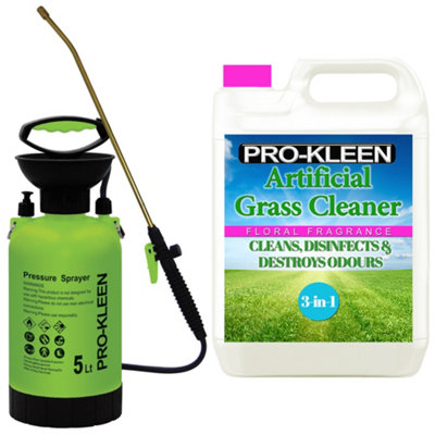Pro-Kleen 5L Pump Sprayer With Pro-Kleen Artificial Grass Cleaner 5L Floral Fragrance from B&Q